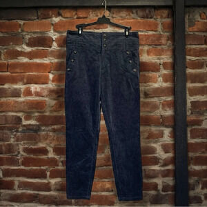 Banana Republic Olivia Palermo Gray High Waisted Corduroy Pants Size 29P
